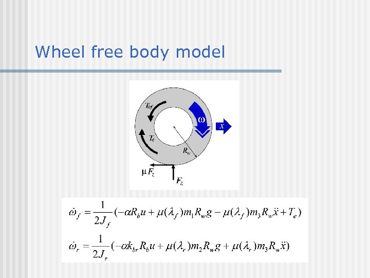 Wheel free body model 