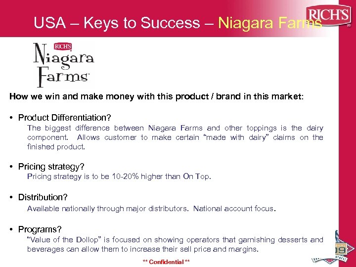 USA – Keys to Success – Niagara Farms How we win and make money