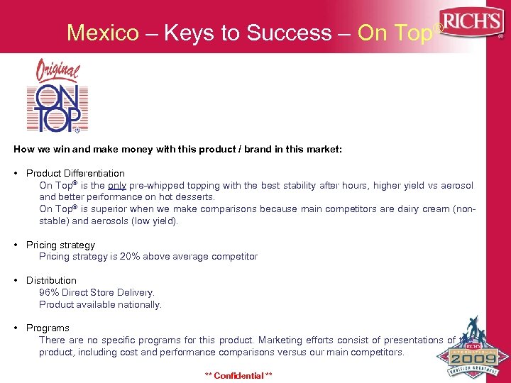 Mexico – Keys to Success – On Top® How we win and make money