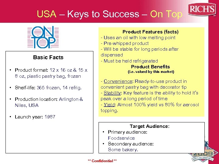 USA – Keys to Success – On Top Basic Facts • Product format: 12