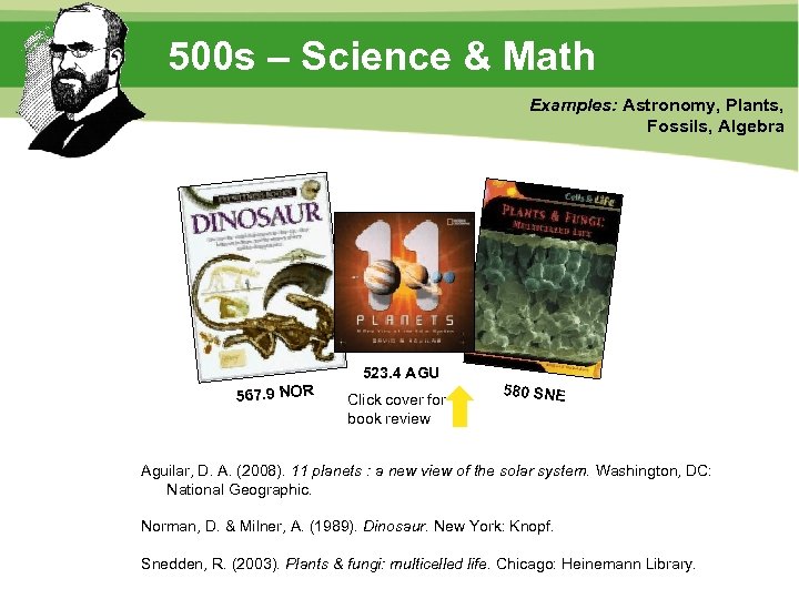 500 s – Science & Math Examples: Astronomy, Plants, Fossils, Algebra 567. 9 NOR