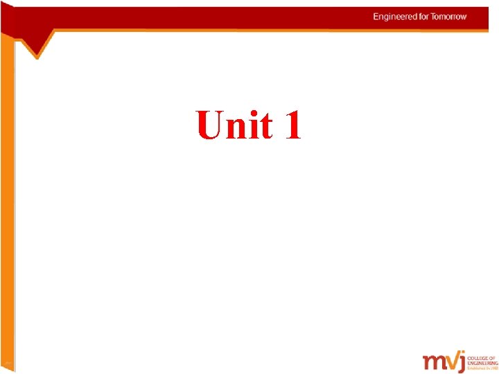Unit 1 