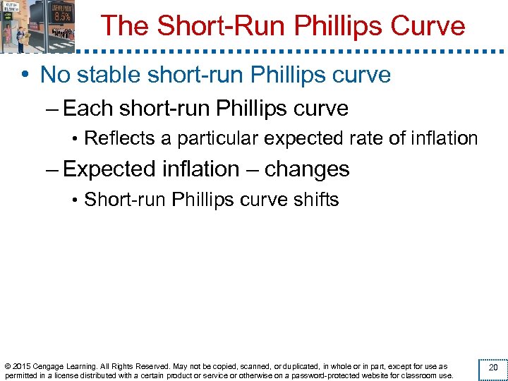 The Short-Run Phillips Curve • No stable short-run Phillips curve – Each short-run Phillips