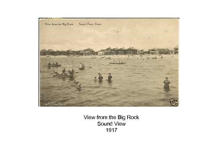 View from the Big Rock Sound View 1917 