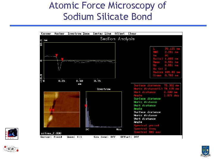Atomic Force Microscopy of Sodium Silicate Bond 