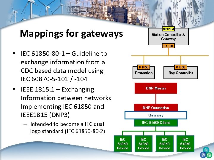 Mappings for gateways 101/104 Station Controller & Gateway 61850 • IEC 61850 -80 -1
