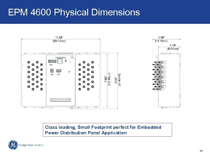 Key Features & Benefits – PMCS v 6. 31 d. EPM 4600 Physical Dimensions