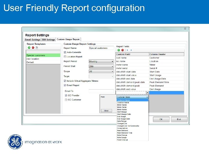 User Friendly Report configuration MDS Wi. YZTM 