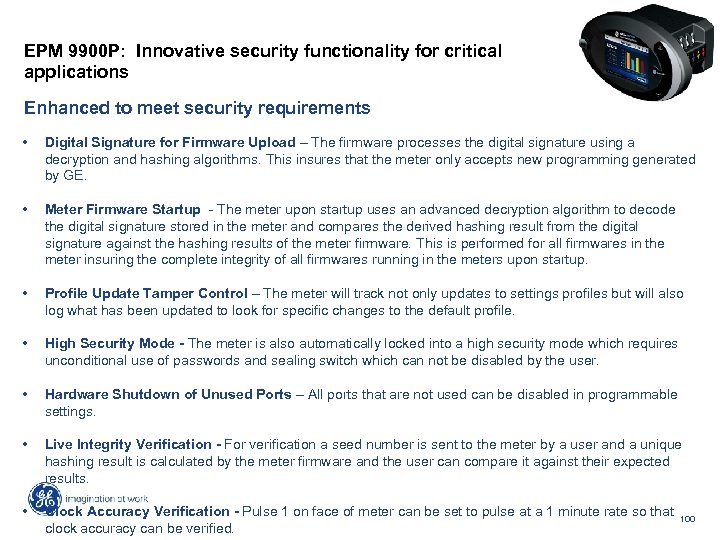 EPM 9900 P: Innovative security functionality for critical applications Enhanced to meet security requirements