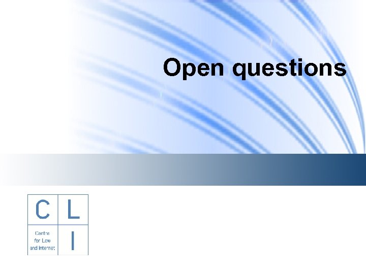 Open questions 