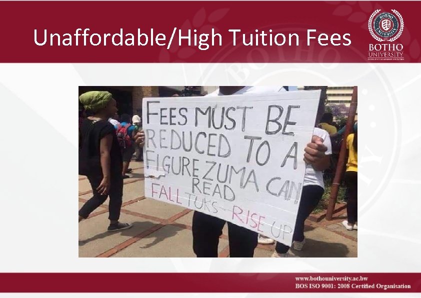 Unaffordable/High Tuition Fees 