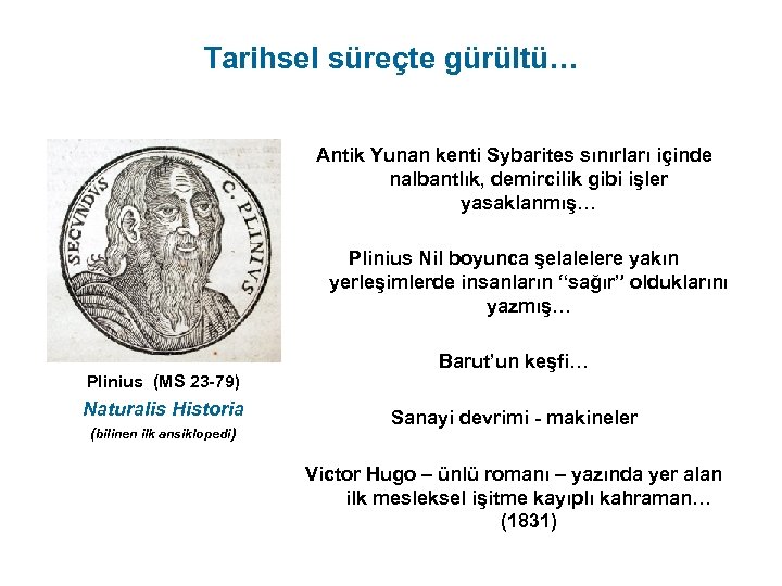 Tarihsel süreçte gürültü… Antik Yunan kenti Sybarites sınırları içinde nalbantlık, demircilik gibi işler yasaklanmış…