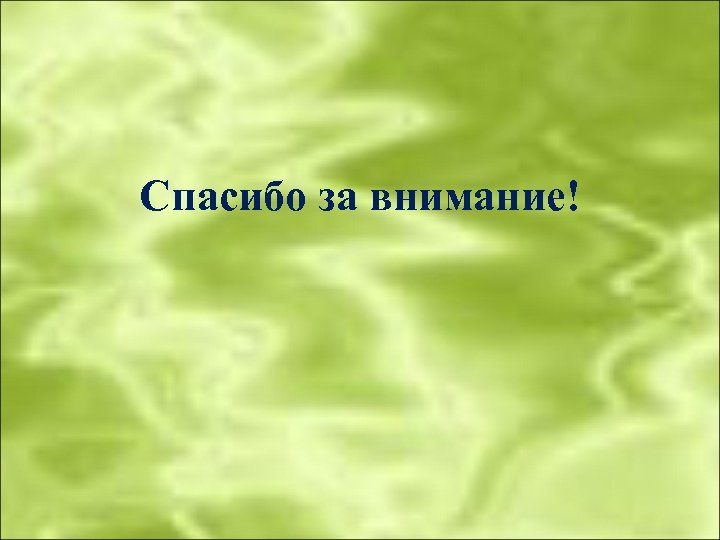 Спасибо за внимание! 