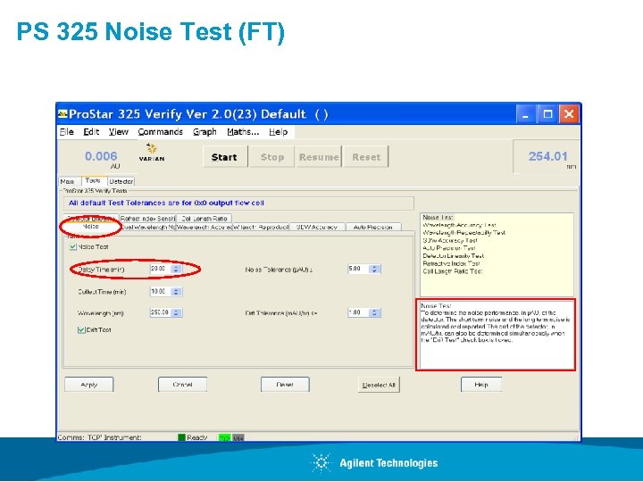 PS 325 Noise Test (FT) 