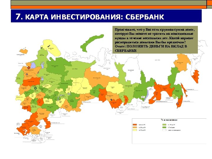 7. КАРТА ИНВЕСТИРОВАНИЯ: СБЕРБАНК Представьте, что у Вас есть крупная сумма денег, которую Вы