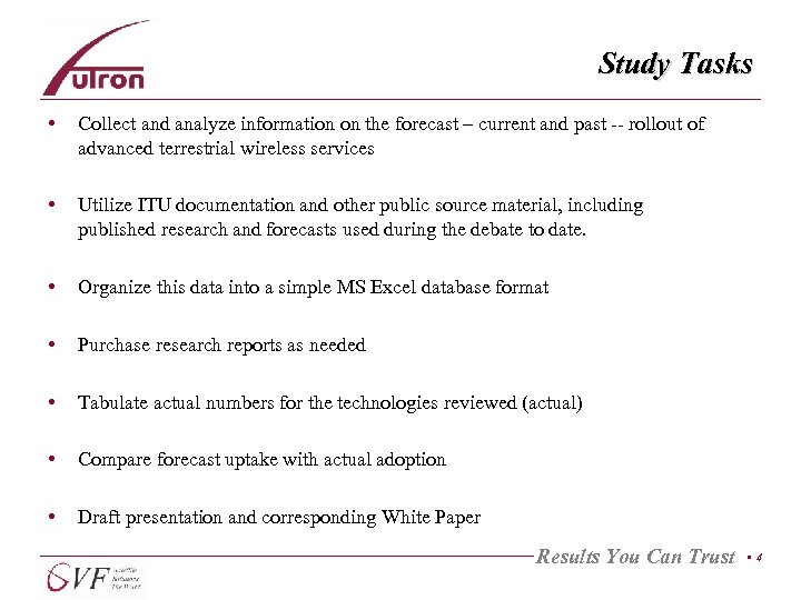 Study Tasks • Collect and analyze information on the forecast – current and past