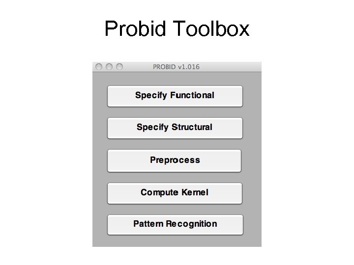 Probid Toolbox 
