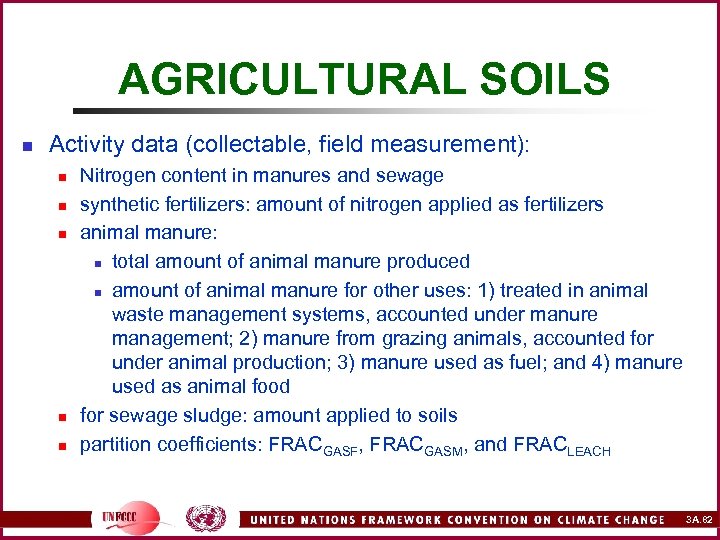 AGRICULTURAL SOILS n Activity data (collectable, field measurement): n n n Nitrogen content in