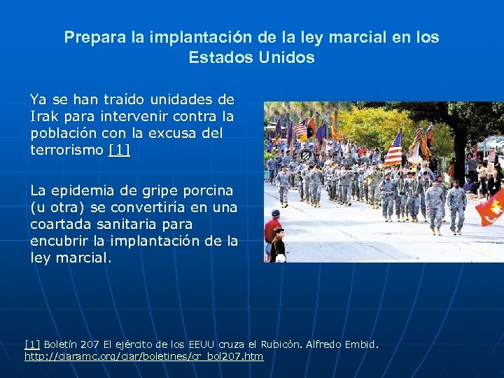 Prepara la implantación de la ley marcial en los Estados Unidos Ya se han