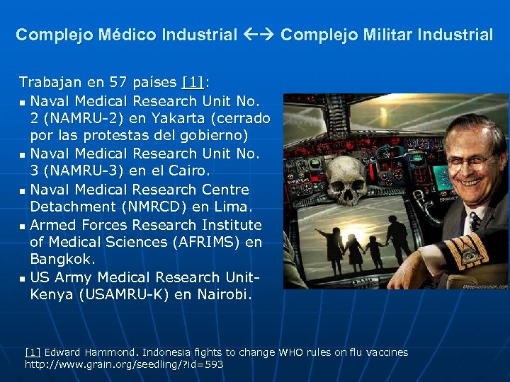 Complejo Médico Industrial Complejo Militar Industrial Trabajan en 57 países [1]: n Naval Medical