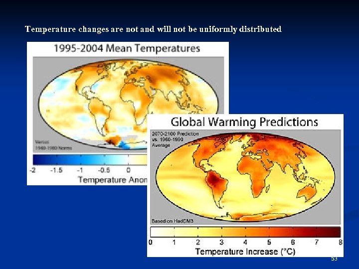 Temperature changes are not and will not be uniformly distributed 53 