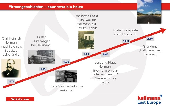 Firmengeschichten – spannend bis heute Das letzte Pferd „Lisa“ war für Hellmann bis 1961