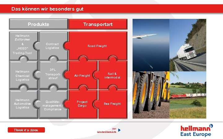 Das können wir besonders gut Produkte Hellmann Zollbroker & „HEED“ Trading-Tool Hellmann Chemical Logistics