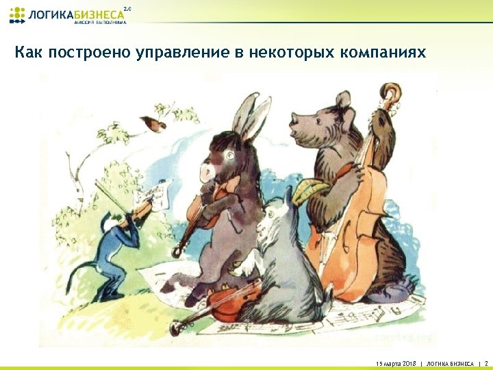 Как построено управление в некоторых компаниях 15 марта 2018 | ЛОГИКА БИЗНЕСА | 2