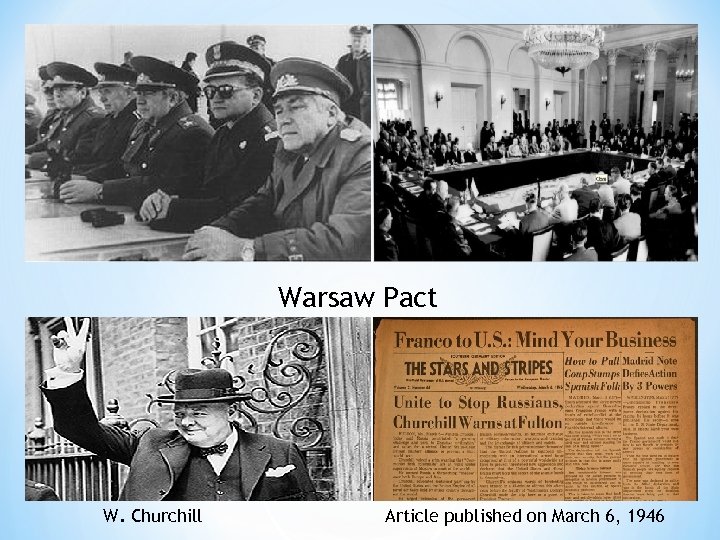 Warsaw Pact W. Churchill Article published on March 6, 1946 