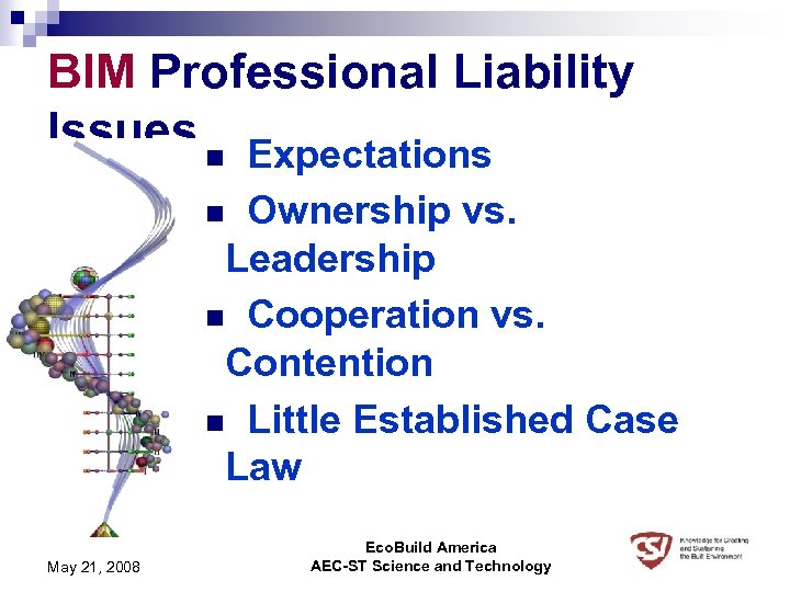 BIM Professional Liability Issues n Expectations Ownership vs. Leadership n Cooperation vs. Contention n