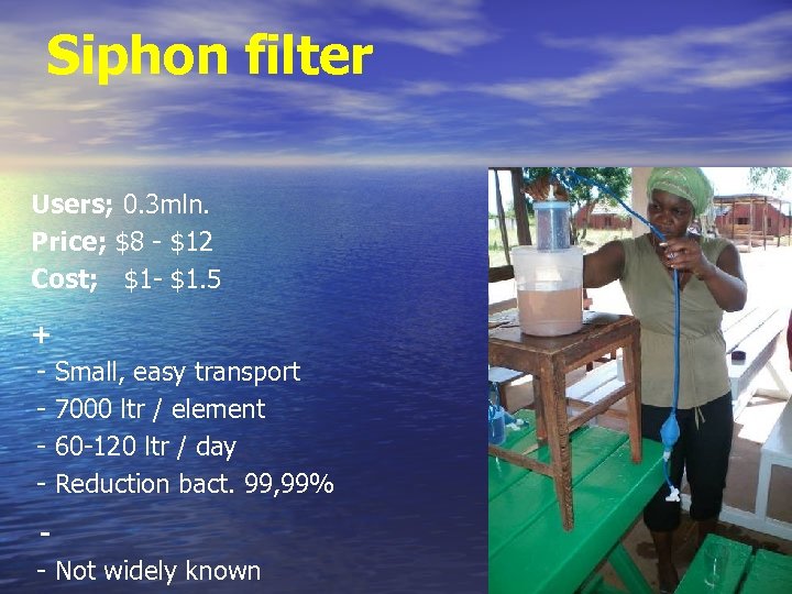 Siphon filter Users; 0. 3 mln. Price; $8 - $12 Cost; $1 - $1.