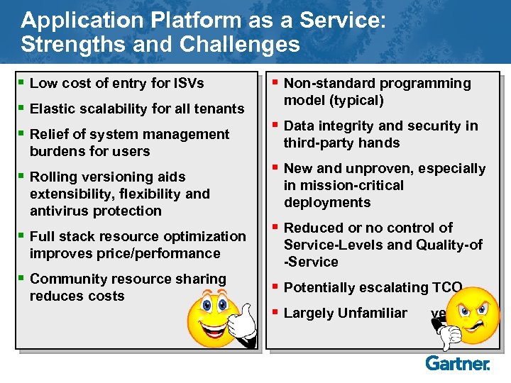 Application Platform as a Service: Strengths and Challenges § Low cost of entry for