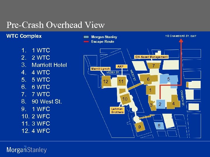 Pre-Crash Overhead View WTC Complex Citi Asset Management Merrill Lynch VESEY ST. 12 7