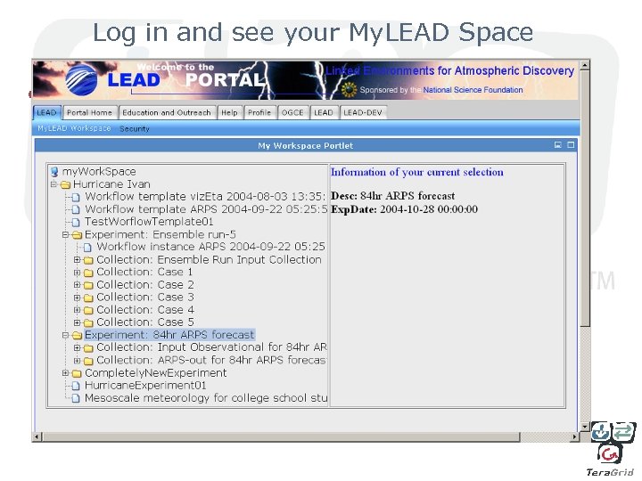 Log in and see your My. LEAD Space • x 