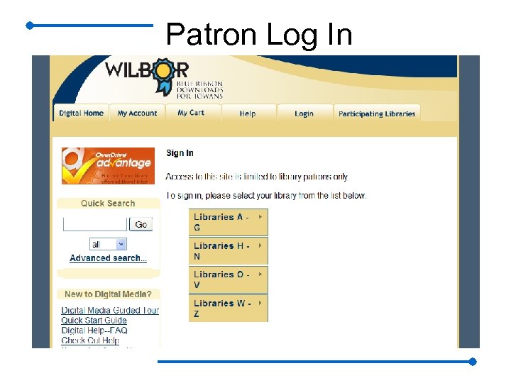 Patron Log In 