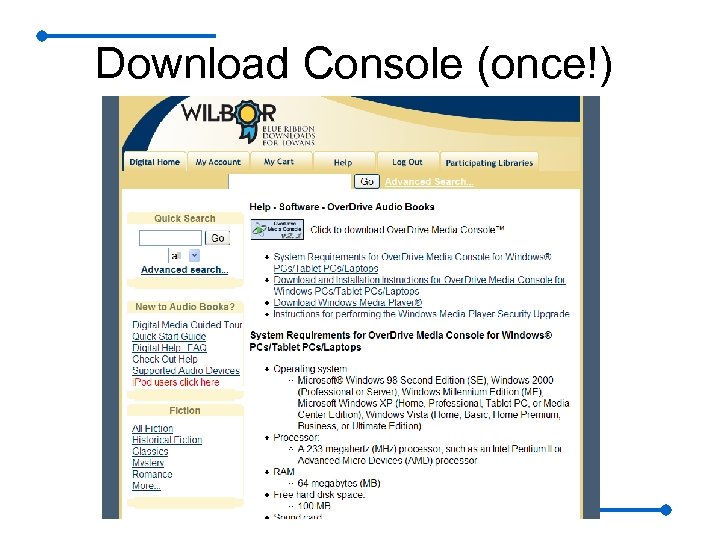 Download Console (once!) 