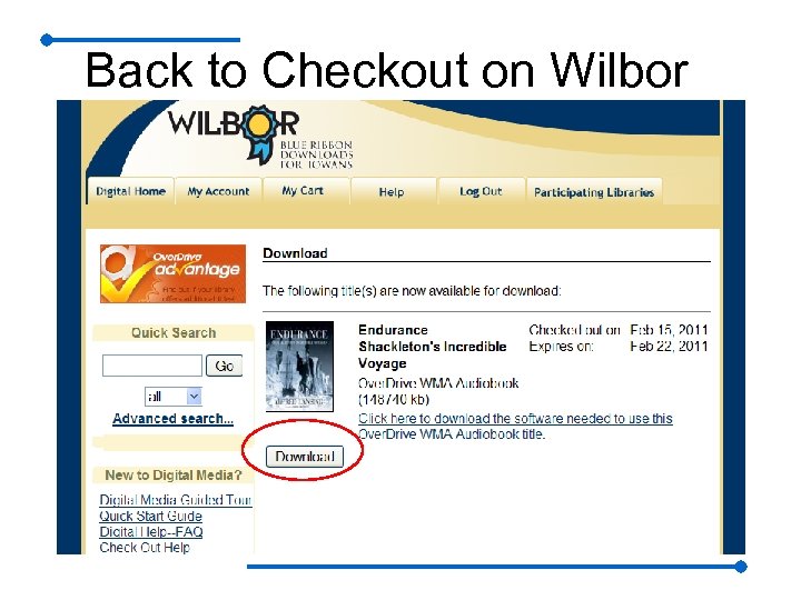 Back to Checkout on Wilbor 