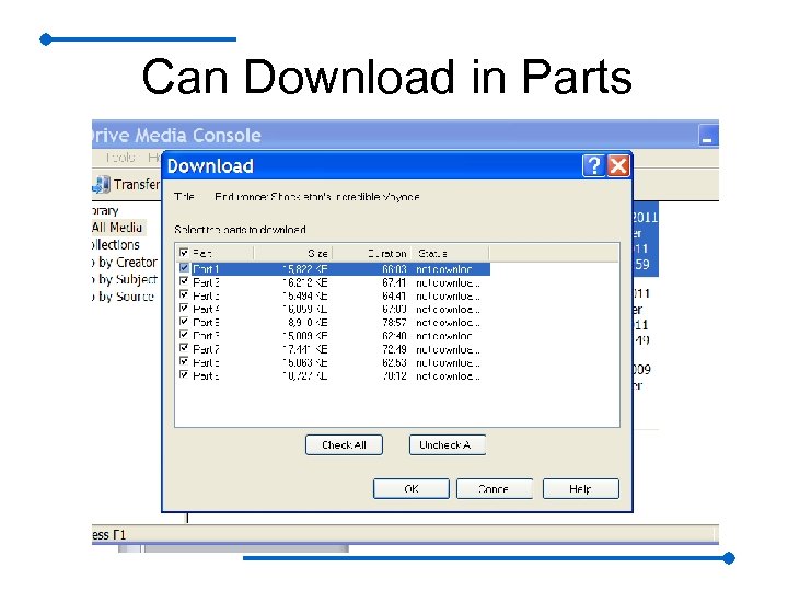 Can Download in Parts 