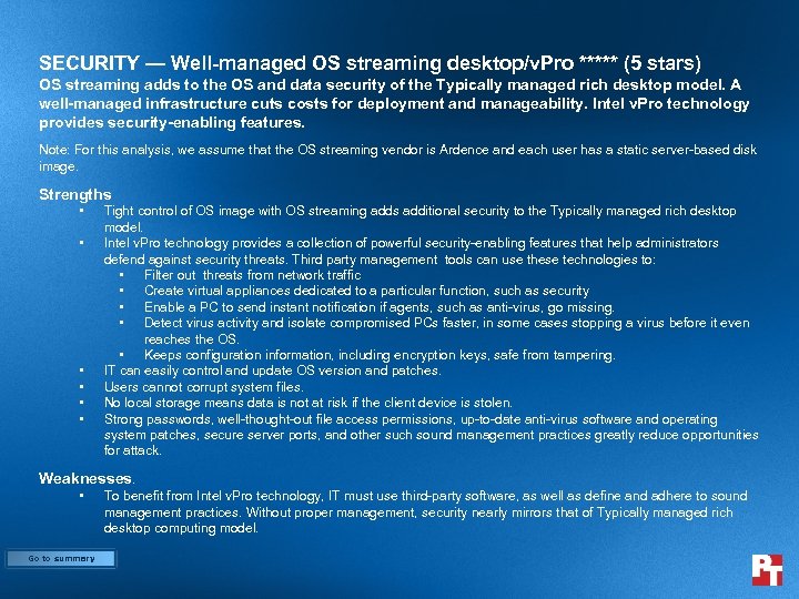 SECURITY — Well-managed OS streaming desktop/v. Pro ***** (5 stars) OS streaming adds to