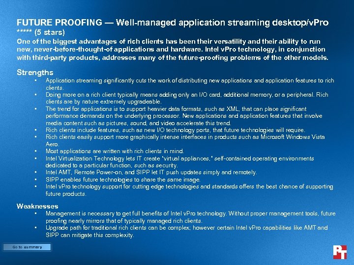 FUTURE PROOFING — Well-managed application streaming desktop/v. Pro ***** (5 stars) One of the