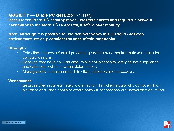 MOBILITY — Blade PC desktop * (1 star) Because the Blade PC desktop model