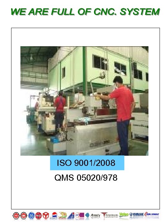 ISO 9001/2008 QMS 05020/978 