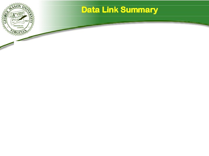 Data Link Summary 