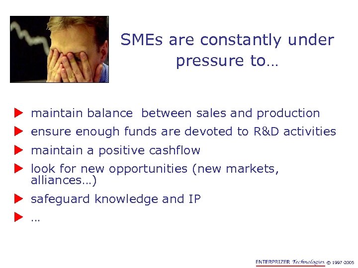SMEs are constantly under pressure to… u maintain balance between sales and production u