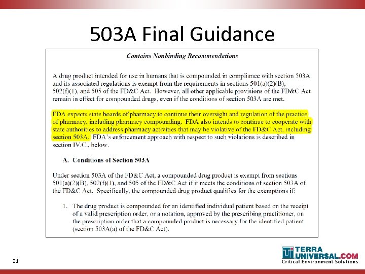 503 A Final Guidance 21 