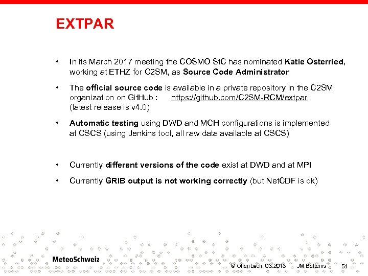 EXTPAR • In its March 2017 meeting the COSMO St. C has nominated Katie