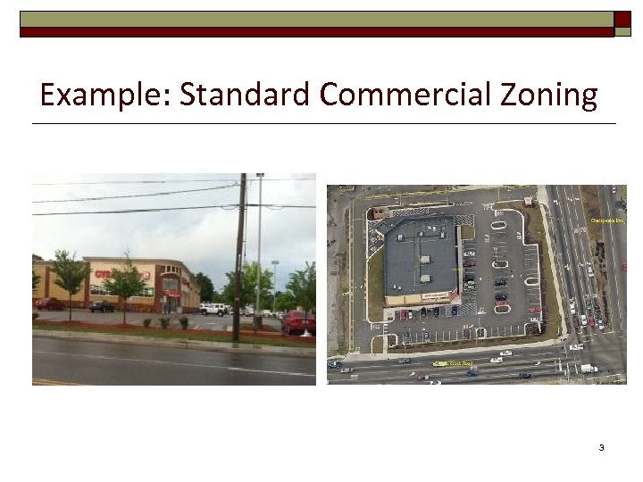 Example: Standard Commercial Zoning 3 