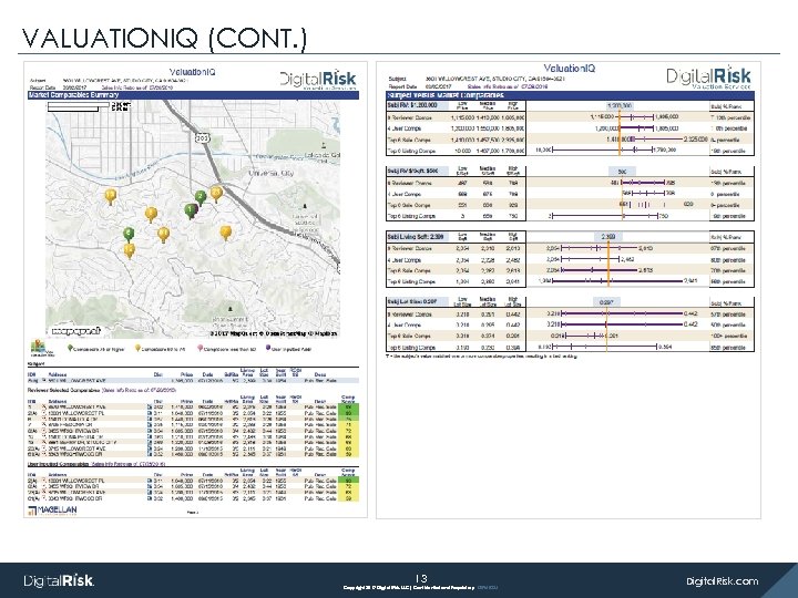 VALUATIONIQ (CONT. ) Appraisal Management Services 13 Copyright 2017 Digital Risk, LLC| Confidential and