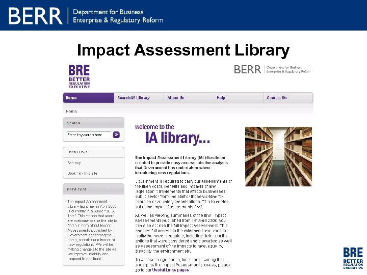 Impact Assessment Library 